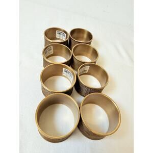 Crate & Barrel Vtg Napkin Rings Rope Bronze/Copper Color Set Of 8